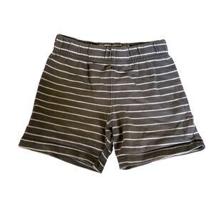 Carter's Gray and White Striped Shorts With Elastic Waistband Size 24m